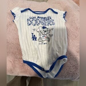 Genuine Merchandise Dodgers Baby Bodysuit - White and Blue